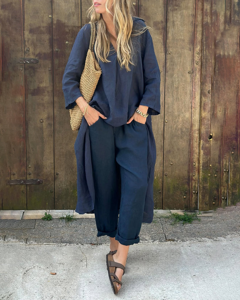 Luxe – Dvodelni laneni elegantni komplet