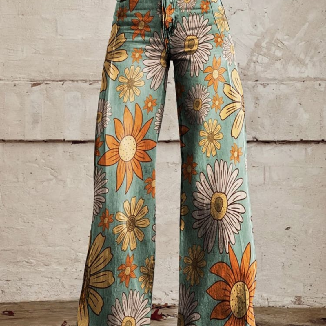 Olivia | Retro pantalone sa cvjetnim printom za žene