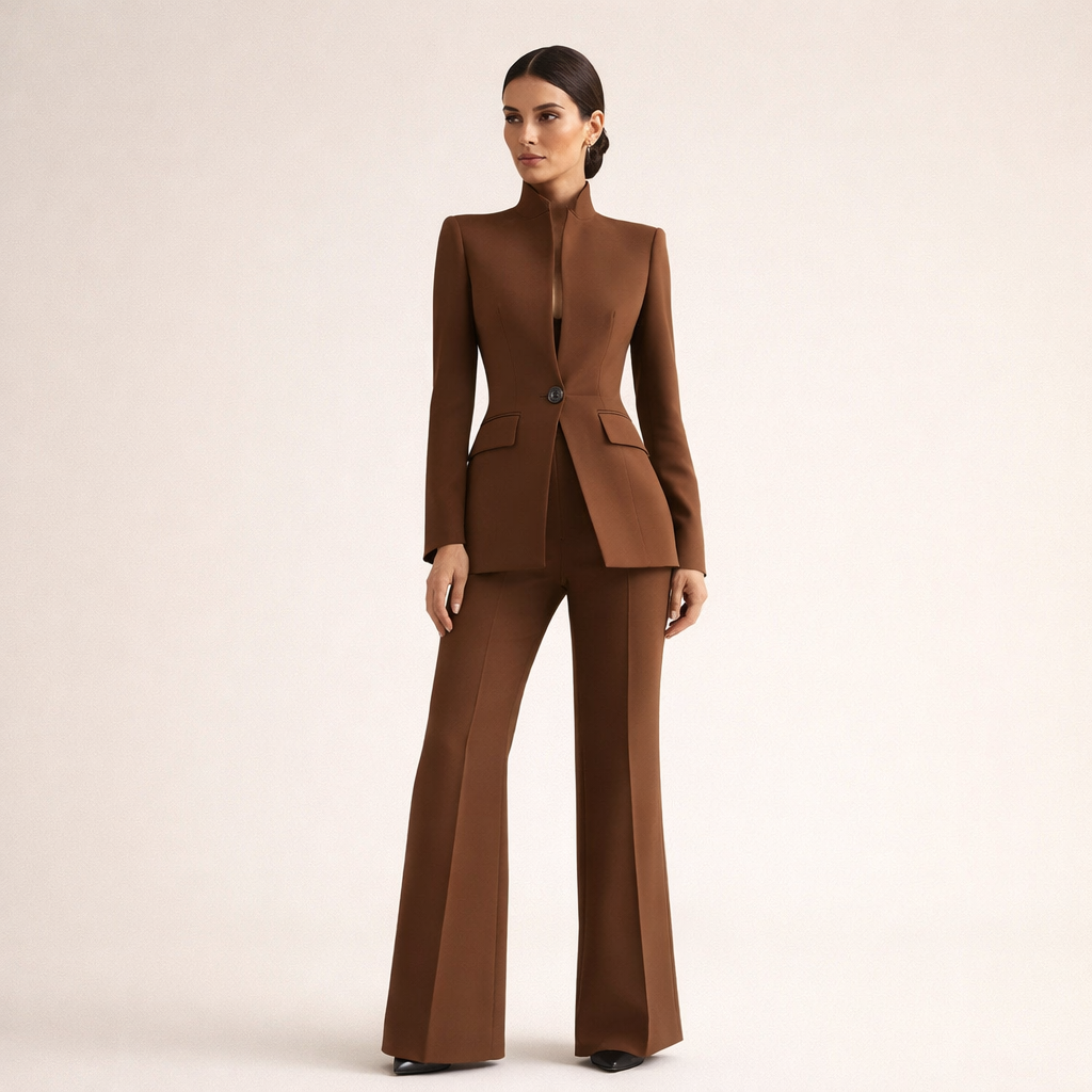 Sofia – Elegantni komplet sa blejzerom i pantalonama – Crna – Dvodelni model