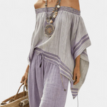 Natália – Boho komplet sa topom i pantalonama