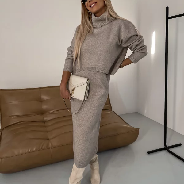 Nicole – Udobni komplet sa džemperom i haljinom