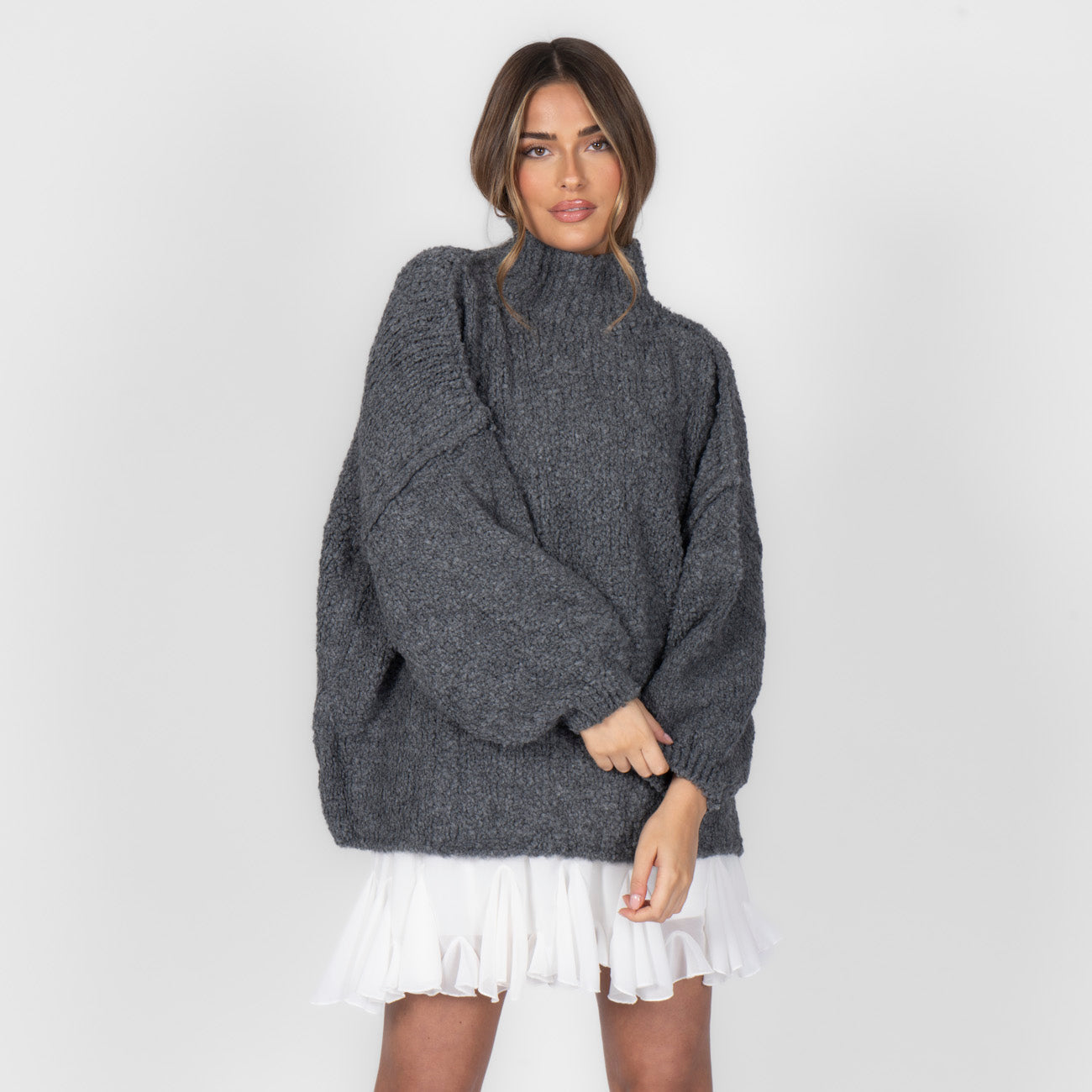 Bouclé Oversize Pulover "CasualCozy"