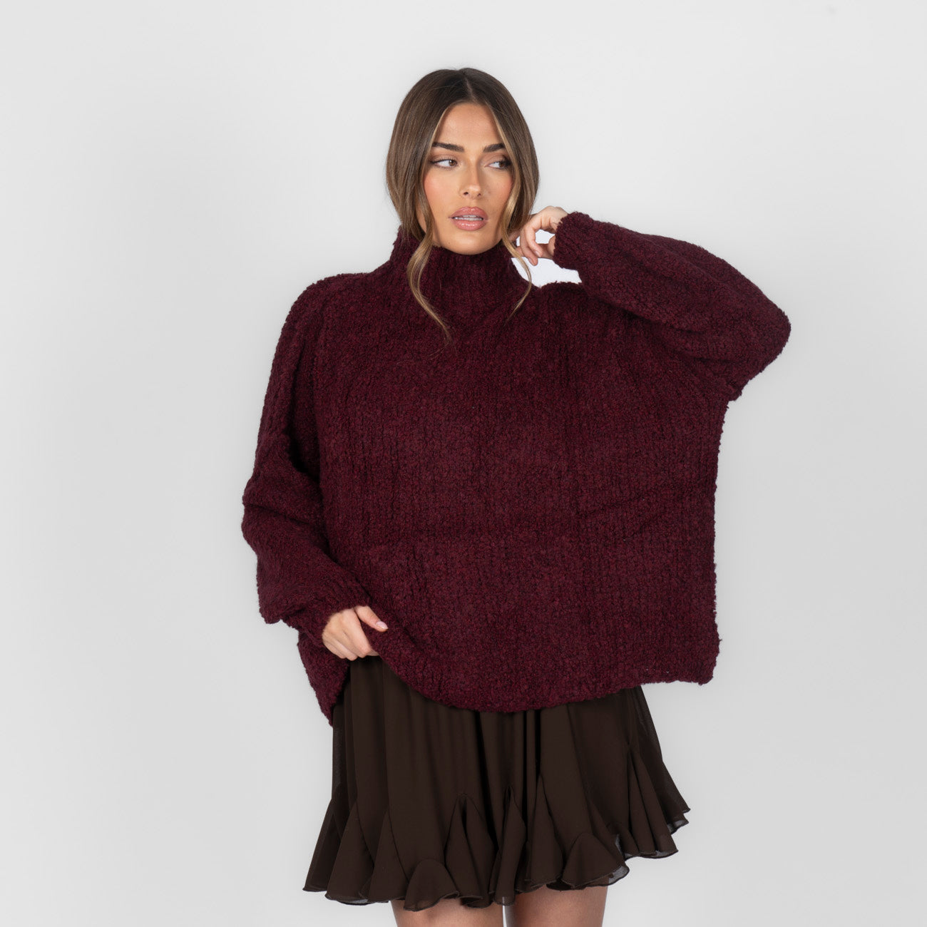 Bouclé Oversize Pulover "CasualCozy"