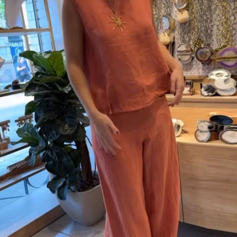 Lenila – Boho komplet sa bluzom i pantalonama