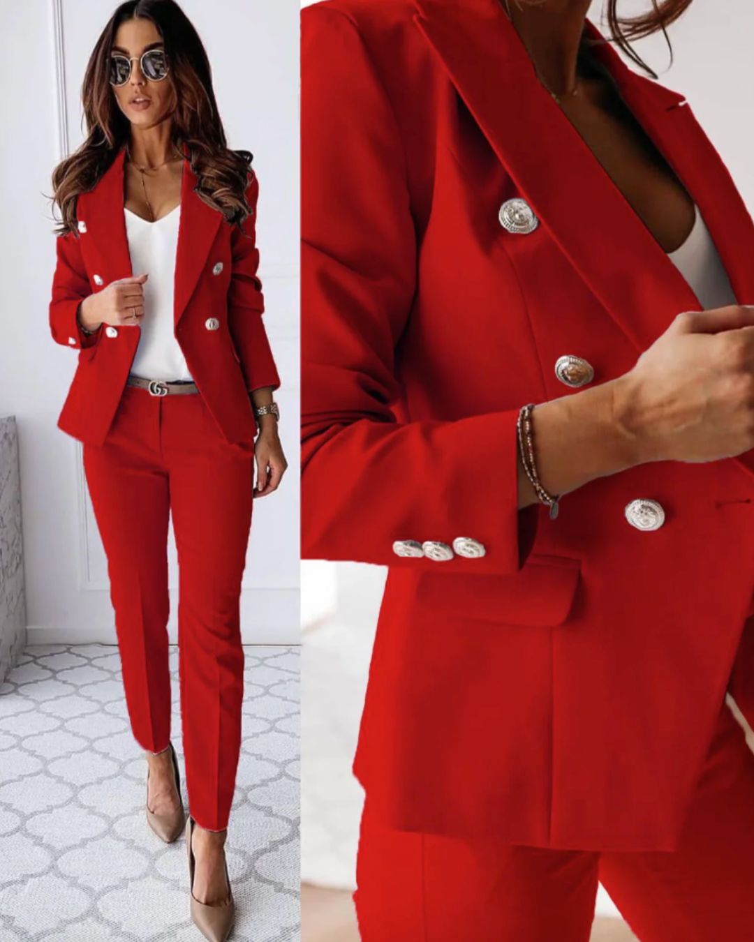 Maria – Elegantni komplet sa blejzerom i pantalonama