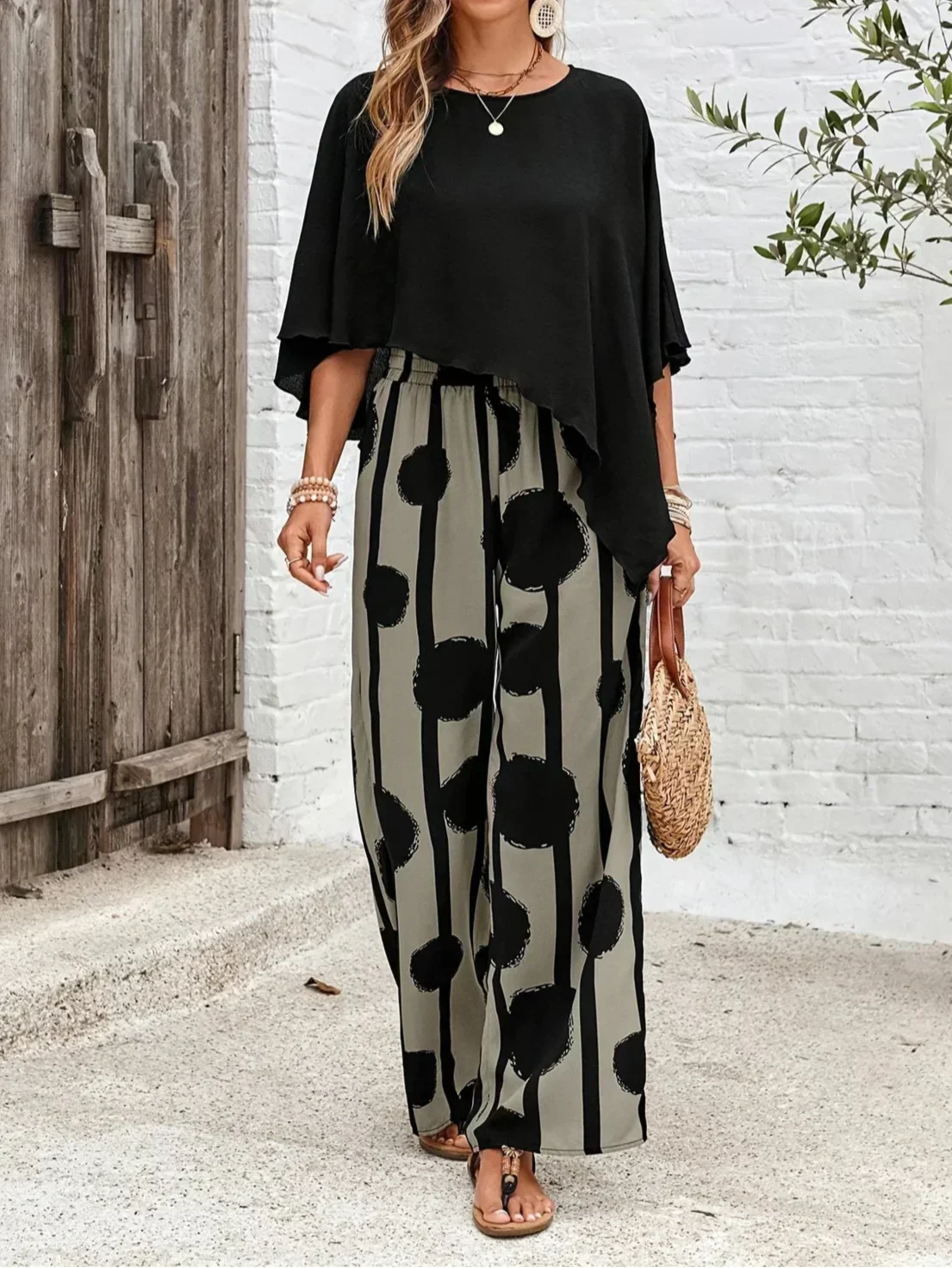 Sabria – Boho komplet sa topom i pantalonama