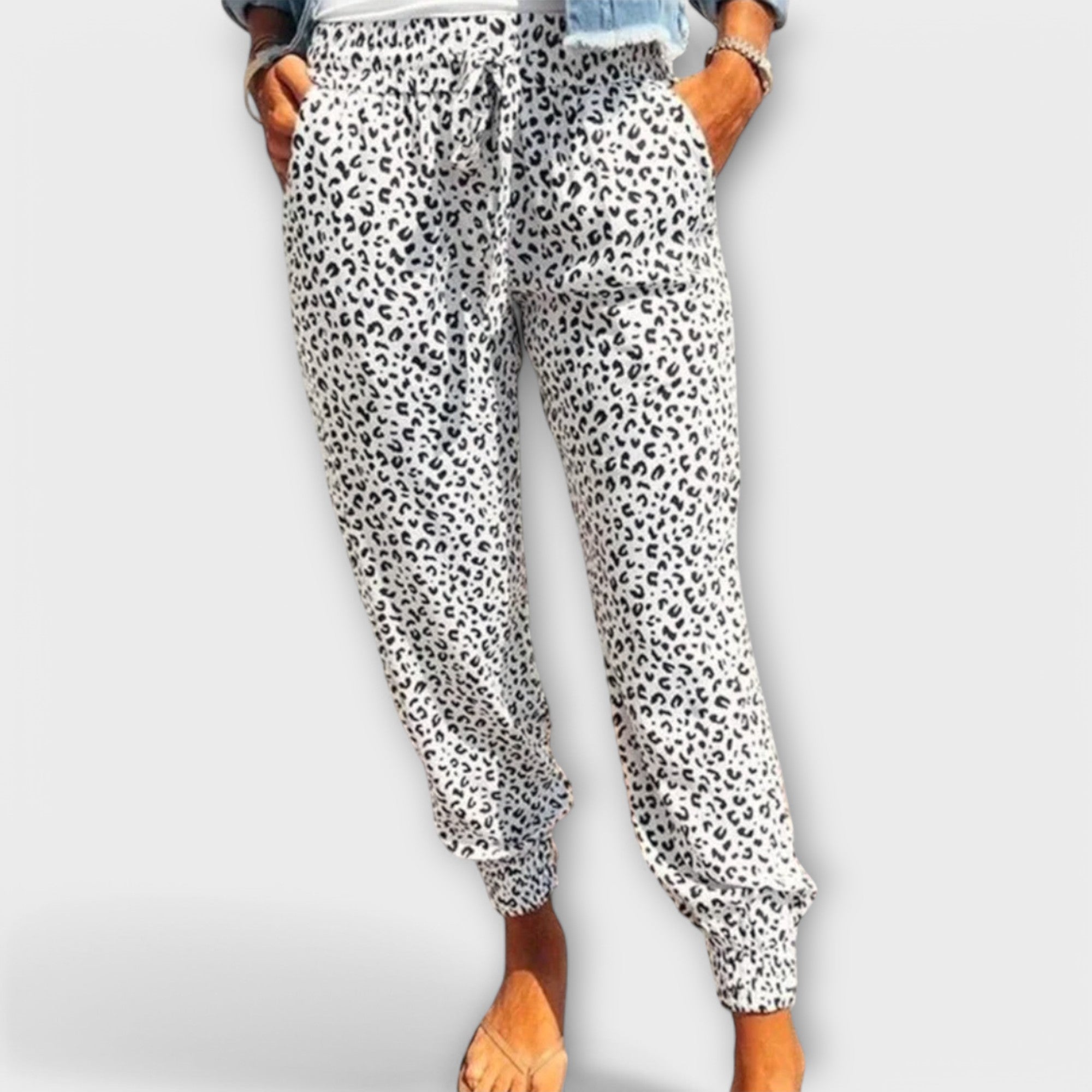 Felicidade – Pantalone sa leopard printom i širokim nogavicama