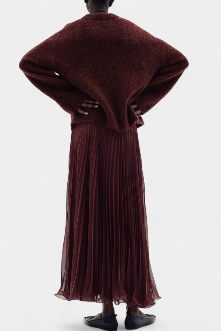 Giu – Dvodelni komplet sa širokom košuljom i midi suknjom