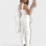 Selina – Elegantni trodelni komplet sa blejzerom, topom i pantalonama