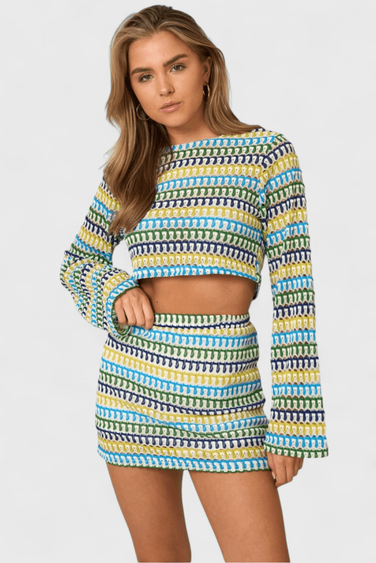 Islene – Letnji boho komplet sa heklanim topom i pantalonama