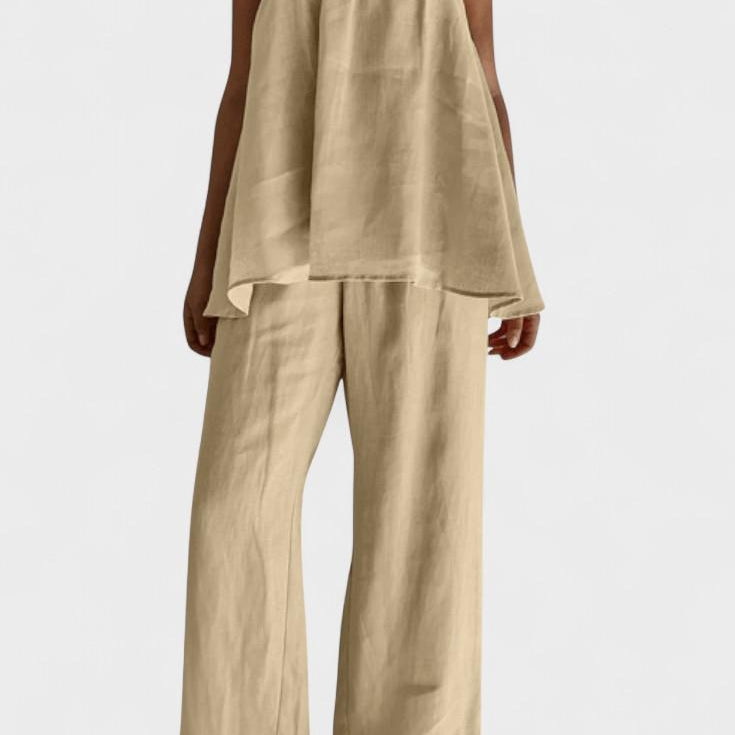 Lía – Minimalistički komplet sa topom i pantalonama