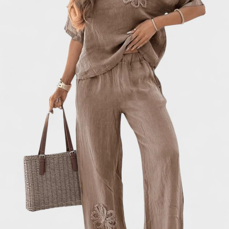 Natalia – Boho komplet sa bluzom i pantalonama