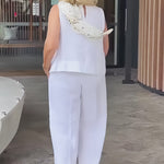 Cyra – Minimalistički komplet sa bluzom i pantalonama