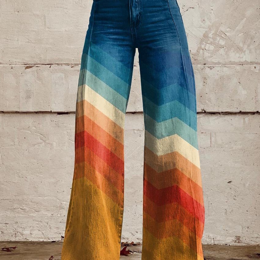 Olivia | Premium izblijedele umjetničke pantalone za žene